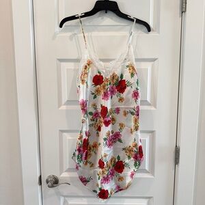 Vintage 90s Y2K Victoria’s Secret Gold Label Floral Night Dress Slip sz M